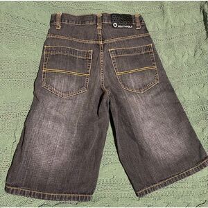 South Pole HipHop Long Denim Light Black Jean Shorts Sz 29